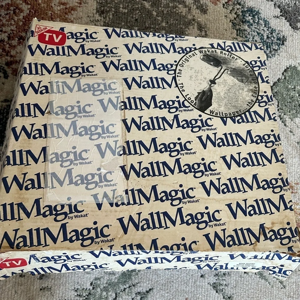 Vintage Wakat Wall Magic QVC Paint Roller Kit & Lots of vintage stencil Extras